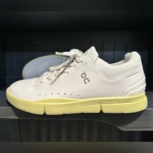 On “the Roger Advantage” tennis shoes